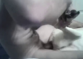 Dog fuck scene with a Shepherd that gets rekt